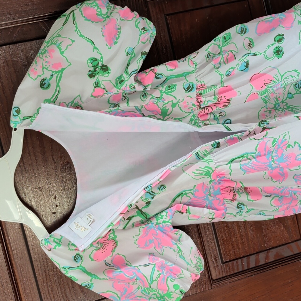 Lilly Pulitzer Mini Knoxlie Dress In Multi Oversized Orchids 12 - Picture 10 of 13